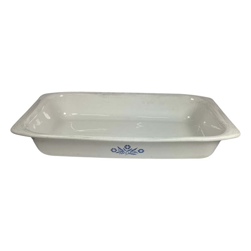 Vintage CorningWare Blue Cornflower P-76-B XL Roaster Pan 15"×9.5"×2.5" Lasagna